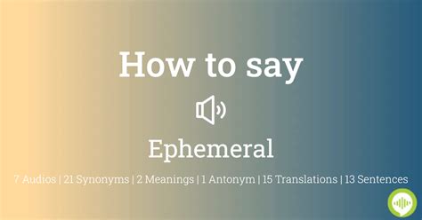 eptifibatide pronunciation|ephemeral pronunciation audio.